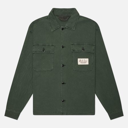 Мужская рубашка Brain Dead Waffle Button Front, цвет зелёный