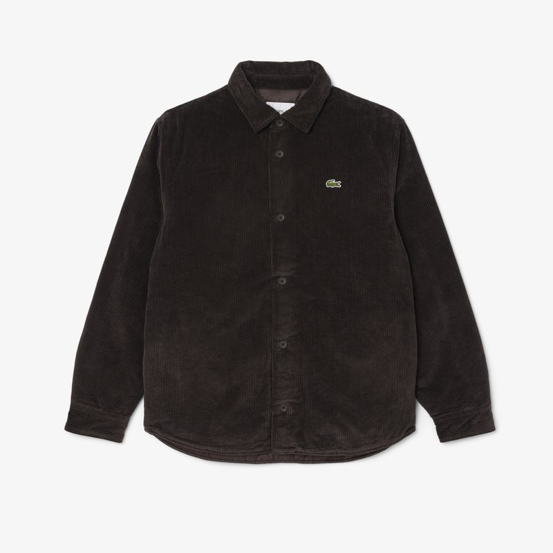 Мужская вельветовая утепленная рубашка Lacoste 4