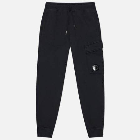 Мужские брюки C.P. Company Cotton Diagonal Fleece Lens, цвет синий
