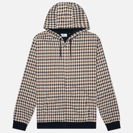 Мужская толстовка Aquascutum Iconic Full Zip Hoodie, цвет бежевый