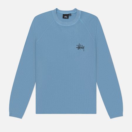 Мужской лонгслив Stussy Basic Stussy Thermal, цвет голубой