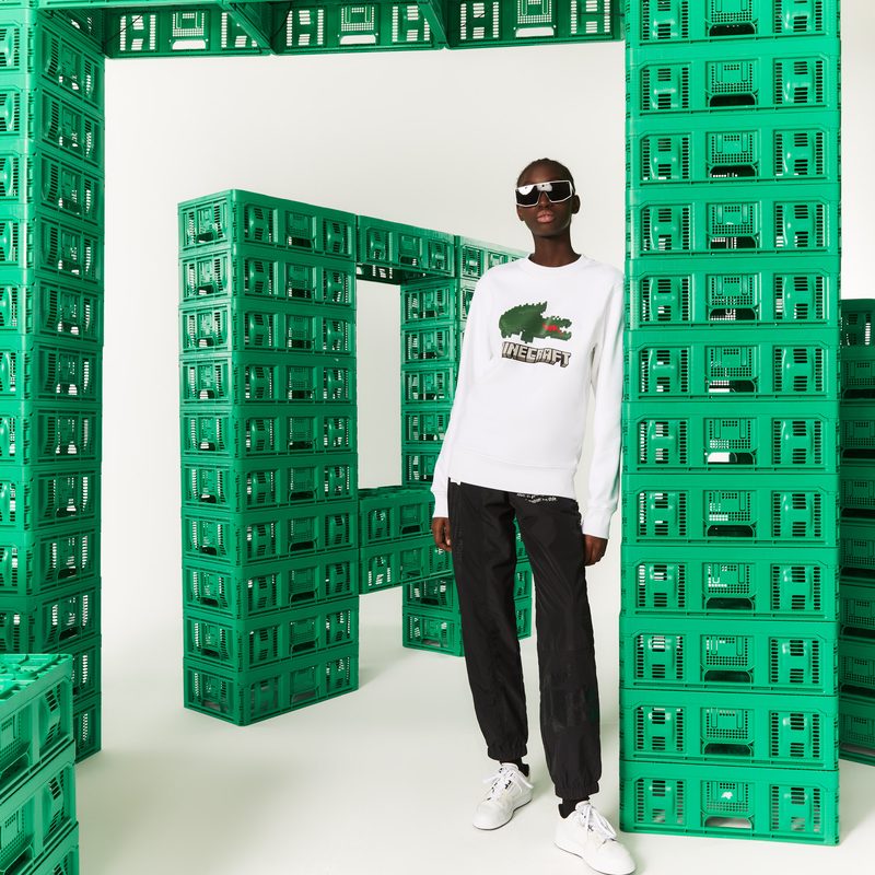 Хлопковый свитшот Lacoste x Minecraft унисекс 4