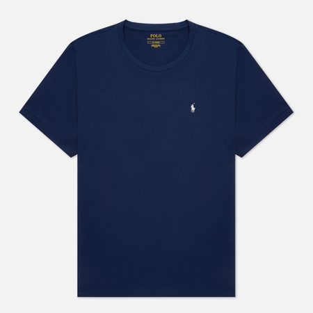 Мужская футболка Polo Ralph Lauren BCI Liquid Cotton Sleep Top Crew Neck, цвет синий