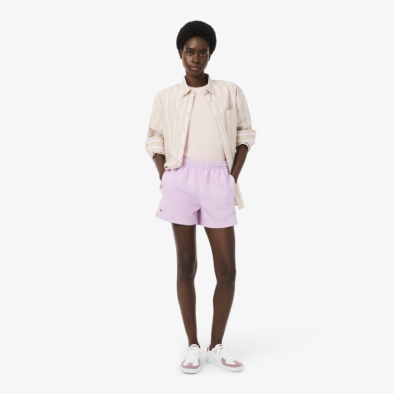 Женские хлопковые шорты Lacoste из пике