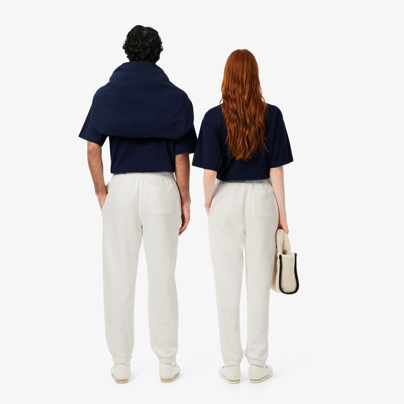 Спортивные хлопковые брюки Lacoste унисекс свободного кроя 2