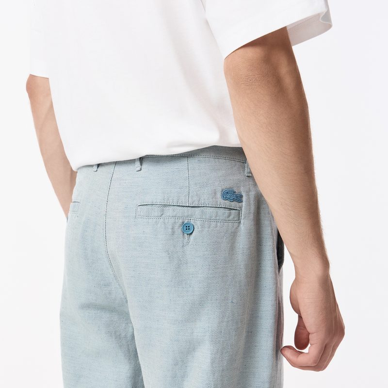 Мужские брюки Lacoste из смеси хлопка и льна 4