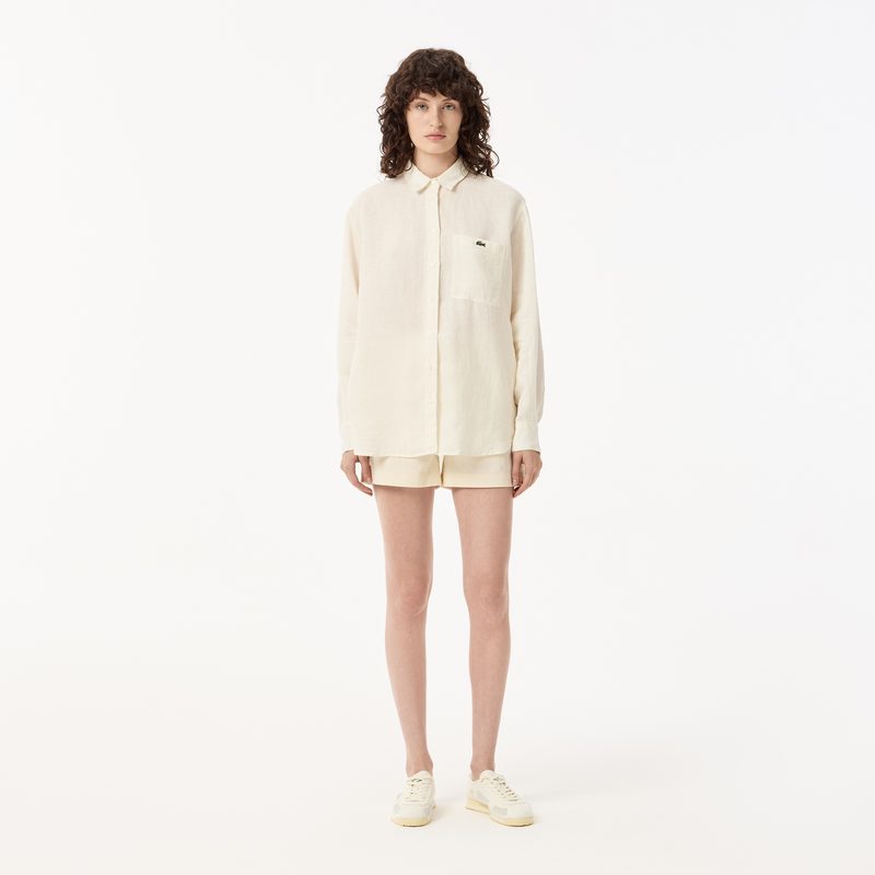 Женская рубашка Lacoste из льна 4