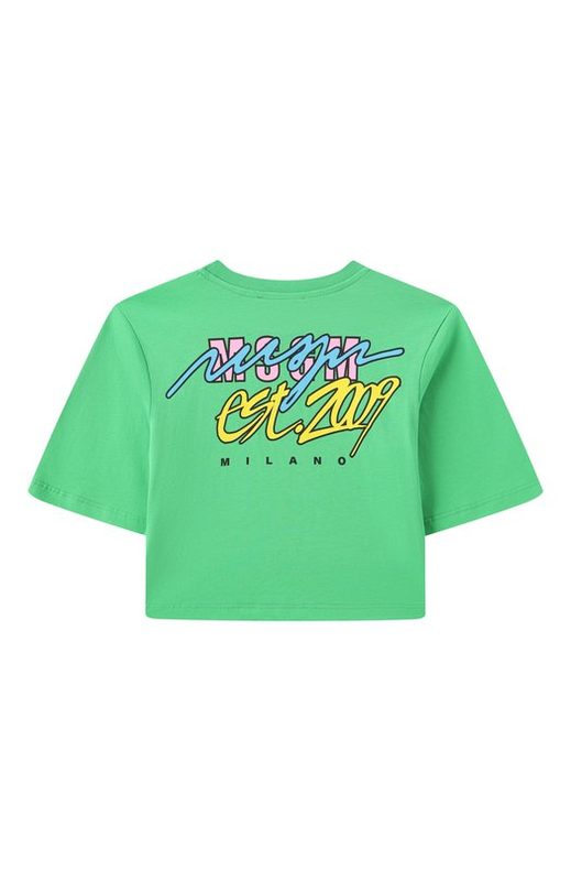 Хлопковая футболка MSGM kids 2