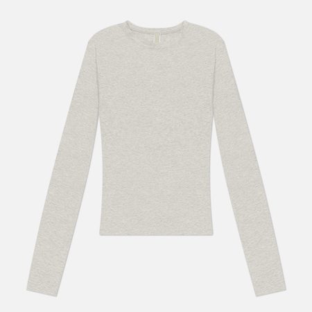 Женский лонгслив SKIMS Cotton Jersey, цвет серый
