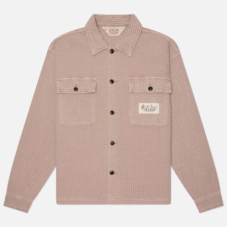 Мужская рубашка Brain Dead Waffle Button Front, цвет розовый