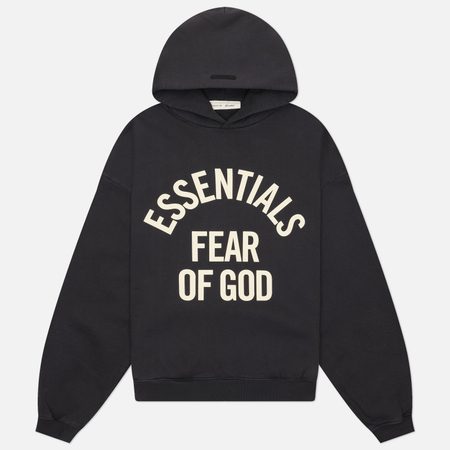 Мужская толстовка Fear of God ESSENTIALS Campus 90's Hoodie, цвет чёрный