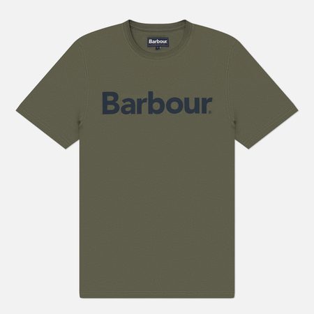 Мужская футболка Barbour Big Printed Logo, цвет зелёный
