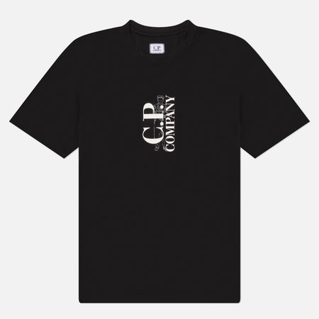 Мужская футболка C.P. Company 30/1 Jersey Printed, цвет чёрный