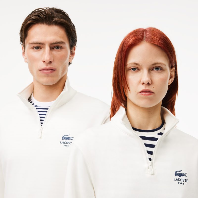 Свитшот Lacoste унисекс с застежкой-молнией с высоким воротом 3
