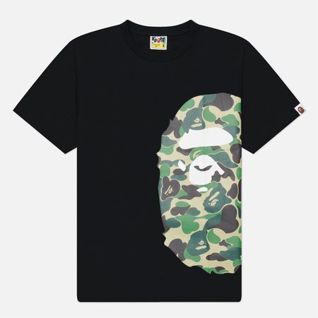 Мужская футболка A Bathing Ape ABC Camo Side Big Ape Head, цвет чёрный