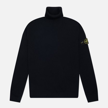 Мужской свитер Stone Island Full Rib RWS Wool Turtleneck, цвет синий