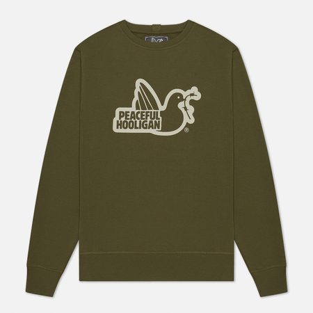 Мужская толстовка Peaceful Hooligan Outline Dove, цвет оливковый