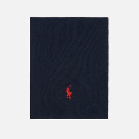 Шарф Polo Ralph Lauren Embroidered Logo, цвет синий