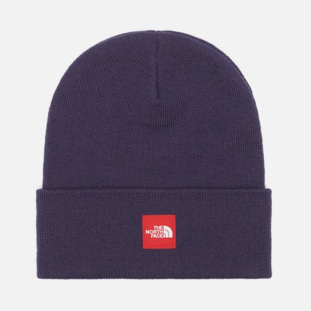 Шапка The North Face TNF Red Box, цвет фиолетовый