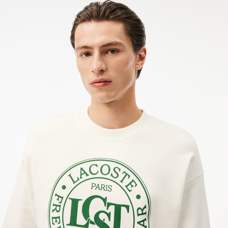 Мужской флисовый свитшот Lacoste свободного кроя 3