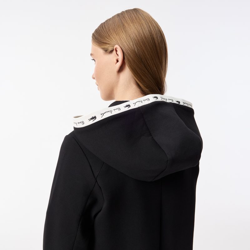 Женская хлопковая толстовка Lacoste с капюшоном 4