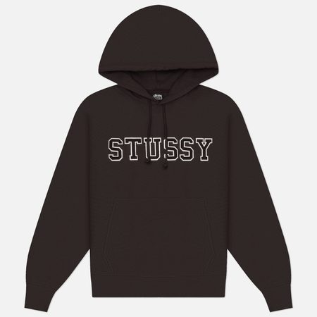 Мужская толстовка Stussy Felt Applique Hoodie, цвет чёрный