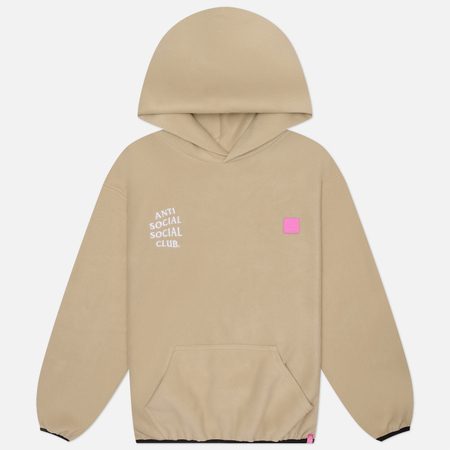 Мужская толстовка Anti Social Social Club Polar Fleece Hoodie, цвет бежевый