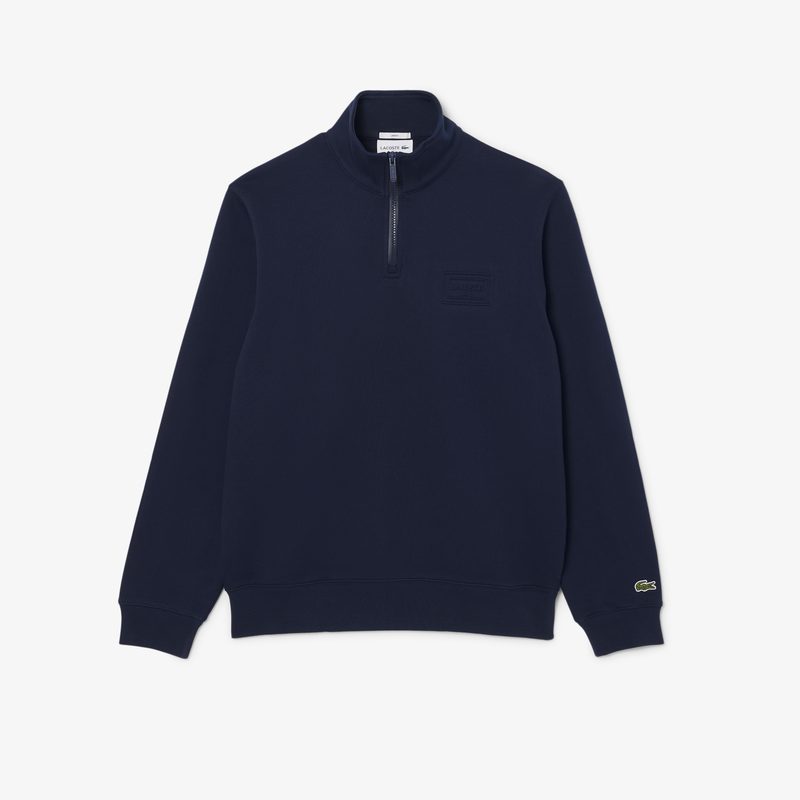 Хлопковая толстовка Lacoste унисекс с воротником-стойкой 4
