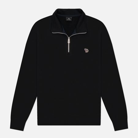 Мужская толстовка Paul Smith Zebra Logo Regular Half-Zip, цвет чёрный