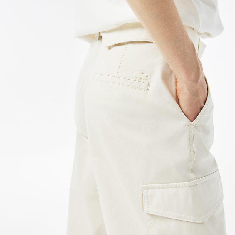 Женские хлопковые брюки-карго Lacoste 4