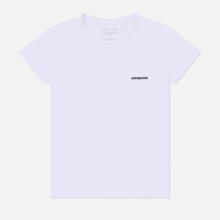 Женская футболка Patagonia P-6 Logo Responsibili, цвет белый