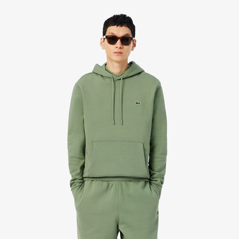 Мужское худи Lacoste классического кроя с флисом