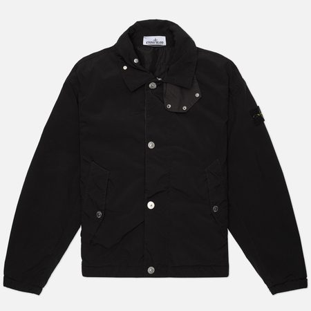 Мужская демисезонная куртка Stone Island Light Compact Touch Poly-TC, цвет чёрный