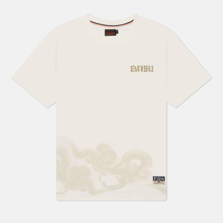 Мужская футболка Evisu Heritage Japanese Pattern Printed Daicock, цвет бежевый