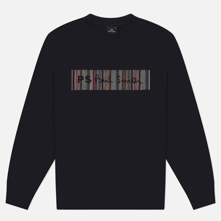 Мужская толстовка Paul Smith Stripe Embroidered Logo, цвет синий