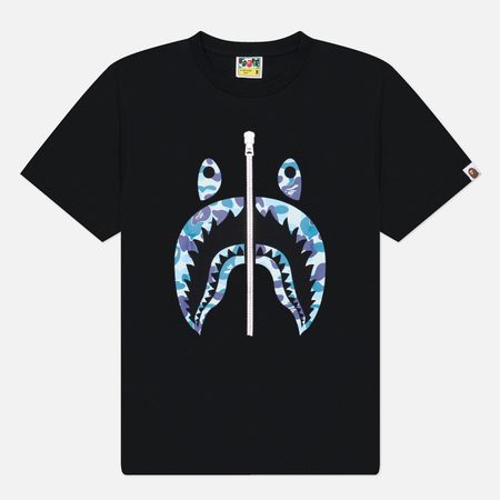 Мужская футболка A Bathing Ape ABC Camo Shark, цвет чёрный