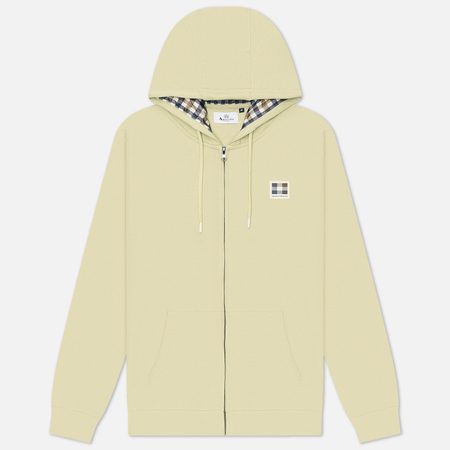 Мужская толстовка Aquascutum Rubber Patch Full Zip Hoodie, цвет бежевый