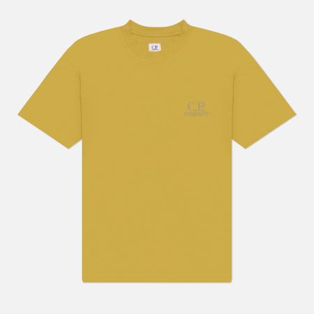 Мужская футболка C.P. Company 30/1 Jersey Logo Comfort, цвет жёлтый