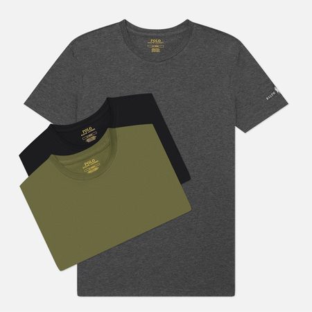 Комплект мужских футболок Polo Ralph Lauren Logo Sleeve Crew Neck 3-Pack, цвет комбинированный