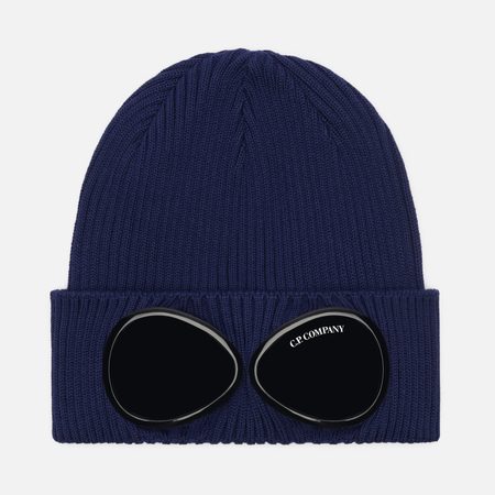 Шапка C.P. Company Cotton Goggle Lenses, цвет синий