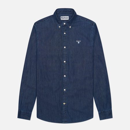 Мужская рубашка Barbour Denim Crest Tailored, цвет синий