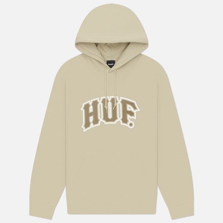 Мужская толстовка HUF Classic Arch Pull Over Hoodie, цвет бежевый