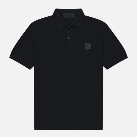Мужское поло Stone Island Stellina 50/2 Organic Cotton Pique, цвет синий
