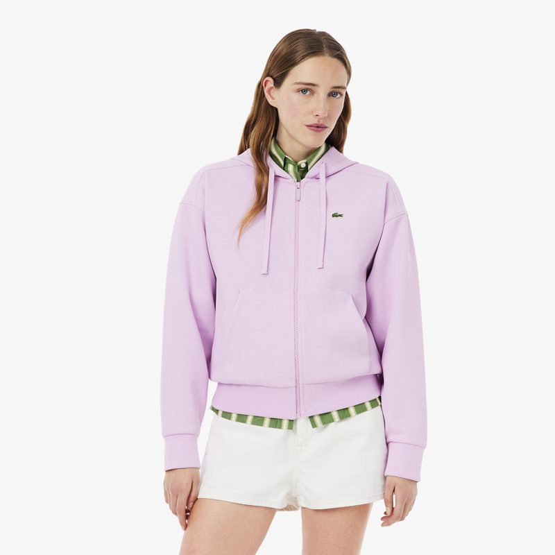 Женский эластичный свитшот Lacoste из смеси органического хлопка