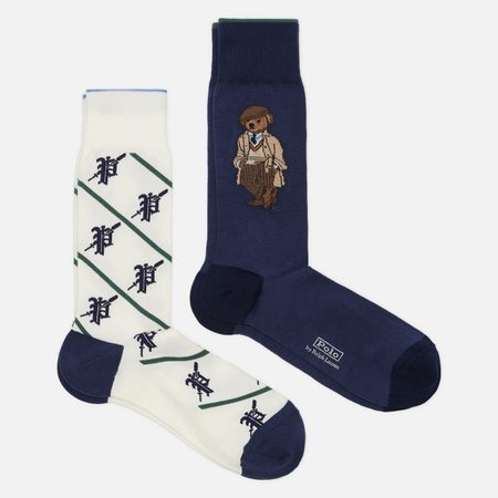 Комплект носков Polo Ralph Lauren Charles Bear & Gothic P Crew 2-Pack, цвет комбинированный