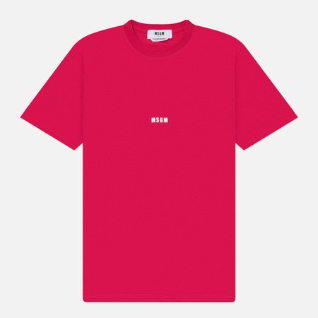 Мужская футболка MSGM MSGM Micrologo, цвет розовый
