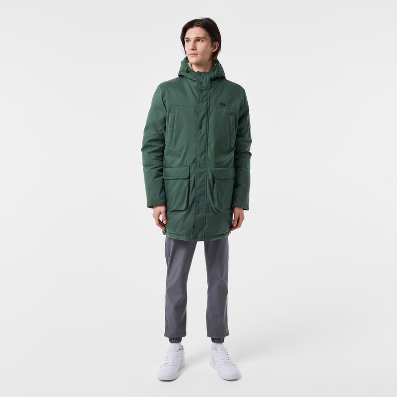Мужская утеплённая парка Lacoste с капюшоном