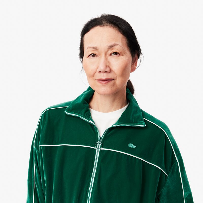 Женская велюровая толстовка Lacoste оверсайз на молнии 3
