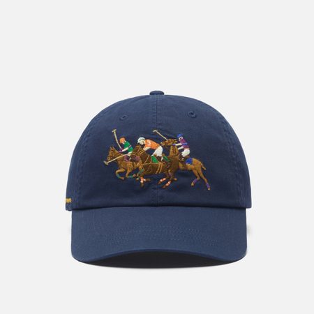 Кепка Polo Ralph Lauren Triple-Pony Twill Ball, цвет синий