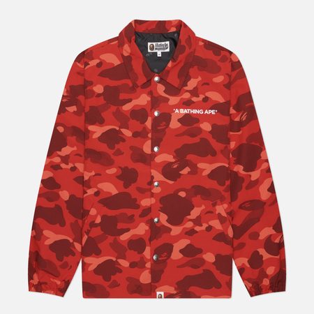 Мужская куртка ветровка A Bathing Ape Color Camo Coach, цвет красный